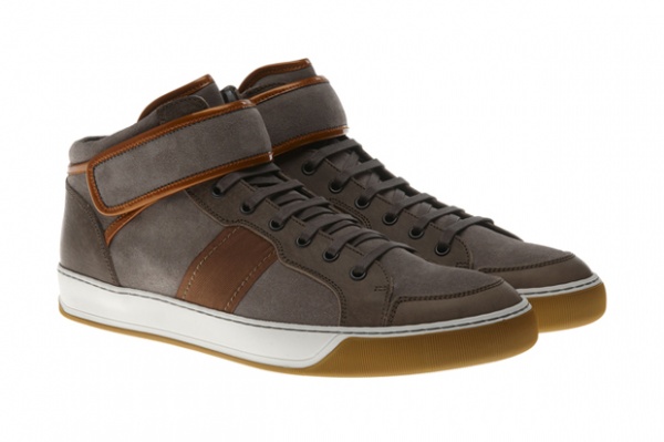 Lanvin Suede and Leather High Tops
