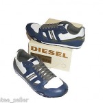 NEW DIESEL Men’s Gunner Vaporous Grey 2 Low top Leather Fashion Shoes Sneakers