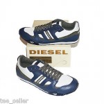NEW DIESEL Men’s Gunner Vaporous Grey 2 Low top Leather Fashion Shoes Sneakers