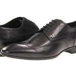 Hugo Boss Mens Vernus Black Wingtip Lace-up Casual Oxfords Formal Dress Shoes