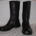 Mens Hugo Boss Black Leather Hugo Motorcycle Boots-Size 42 1/2 (Eur) 9.5 (U.S)