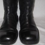 Mens Hugo Boss Black Leather Hugo Motorcycle Boots-Size 42 1/2 (Eur) 9.5 (U.S)