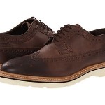 Hugo Boss Mens Bravox Dark Brown Lace-up Wingtip Business Casual Oxfords Shoes