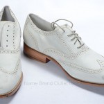 COLE HAAN 11 M ivory nubuck leather NIKE AIR COLTON wing tip oxford shoe $198