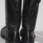 Mens Hugo Boss Black Leather Hugo Motorcycle Boots-Size 42 1/2 (Eur) 9.5 (U.S)