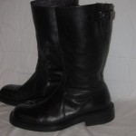 Mens Hugo Boss Black Leather Hugo Motorcycle Boots-Size 42 1/2 (Eur) 9.5 (U.S)