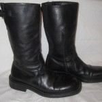 Mens Hugo Boss Black Leather Hugo Motorcycle Boots-Size 42 1/2 (Eur) 9.5 (U.S)