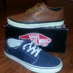 VANS CANVAS 106 VULCANIZED NAVY BLUE / LEATHER MENS SIZE 13 PRE-OWNED