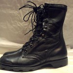 ~~LQQK~~ TIMBERLAND Steel Toe  Black Leather Boots   *WOW*