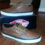 VANS CANVAS 106 VULCANIZED NAVY BLUE / LEATHER MENS SIZE 13 PRE-OWNED