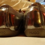 US7 EU40 UK6 Men’s Hugo Boss Sneakers Dress Shoes silver Red $175 Worn Once!