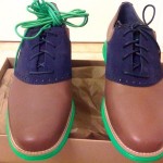 **New Cole Haan LunarGrand Saddle, Navy/Brown/ Green Bottom NEW** SZ 9