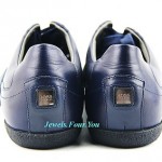 HUGO BOSS BLACK LABEL BIRMON BLUE SHOES SNEAKERS 100% LEATHER NEW SIZE 10