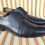 ★★EXQUISITE★★HUGO BOSS MEN SHOES SZ 9.5 BLACK LIZARD LEATHER MADE IN ITALY