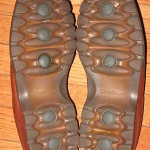 MENS COLE HAAN BRITISH TAN LEATHER MULES, MOCS~10.5 M