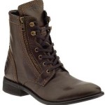 NEW! MENS DIESEL “MILIBOOT” ANKLE SIDE ZIP LACE BOOTS / COFFEE BEAN / SIZE 10