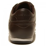 $225 Hugo Boss Black Label Leather Sneakers Brown Mens Shoes 10 43 Walking .5