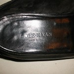 MENS COLE HAAN SLIP-ON LEATHER SHOE, MADE IN ITALY.