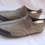 DIESEL GREEN SUEDE SLIP ON LOAFERS  SIZE US 12 MED  45 EU