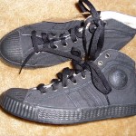 NWOB Mens DIESEL black canvas ankle high top sneakers shoes size 9