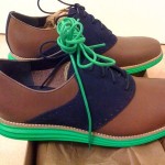 **New Cole Haan LunarGrand Saddle, Navy/Brown/ Green Bottom NEW** SZ 9