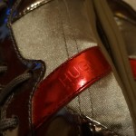 US7 EU40 UK6 Men’s Hugo Boss Sneakers Dress Shoes silver Red $175 Worn Once!