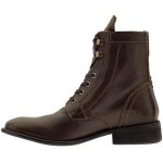 NEW! MENS DIESEL “MILIBOOT” ANKLE SIDE ZIP LACE BOOTS / COFFEE BEAN / SIZE 10
