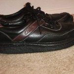 Mens Clarks air cushion sz 12 black brown comfort oxford mules walking shoes