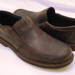 Men’s CLARKS HOMMES DARK BROWN LEATHER LOAFER 62181 SLIP ON US 9.5