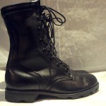 ~~LQQK~~ TIMBERLAND Steel Toe  Black Leather Boots   *WOW*