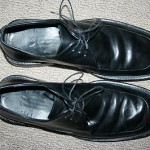HUGO BOSS BLACK LEATHER OXFORDS, SIZE 8.5 D, VERY COOL AND COMFY SHOES!