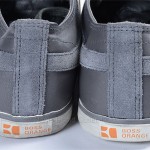 HUGO BOSS 44 10 gray canvas suede BEGOOD 50192147 athletic sneaker shoe $125