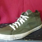 $140 Mens DIESEL ‘Midday’ Shoes sz 10 LEATHER Olive Green sneaker shoes