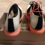 **New Cole Haan LunarGrand Saddle, White/Black/Orange Bottom NEW** SZ 10