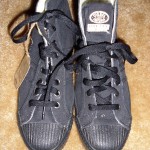 NWOB Mens DIESEL black canvas ankle high top sneakers shoes size 9