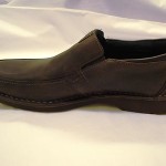 Men’s CLARKS HOMMES DARK BROWN LEATHER LOAFER 62181 SLIP ON US 9.5