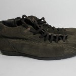 [ Two Pairs of Size 10 Hugo Boss Sneakers 1 Brown Suede 1 White Vinyl ]