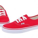 Vans Authentic VN-0EE3RED Red White Canvas Shoes Men