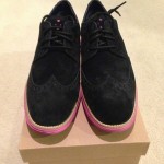 Brand New Cole Haan Lunargrand Black/Pink Suede Wingtip Size 9.5