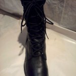 ~~LQQK~~ TIMBERLAND Steel Toe  Black Leather Boots   *WOW*