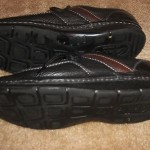 Mens Clarks air cushion sz 12 black brown comfort oxford mules walking shoes