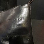 HUGO BOSS Black Leather Zip Boots, Worn Once, FLAWLESS Condition, Size 13 D