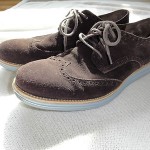 Cole HAAN Lunargrand Mens sz 10 Brown wingtip with light blue sole  NR