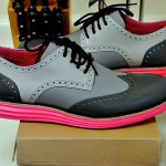 NIKE COLE HAAN LUNARGRAND WING TIP WATERPROOF GREY PINK C11223 SIZE 11