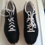 DIESEL MENS BLACK & WHITE LEATHER SNEAKERS SHOES SIZE 12 NEW