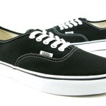 Vans Authentic VN-0EE3BLK Black White Canvas Shoes Men
