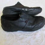 Diesel Fulcon Black Pebbled Leather Slip on Casual Walking Shoes – Men’s 10