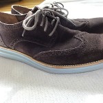 Cole HAAN Lunargrand Mens sz 10 Brown wingtip with light blue sole  NR