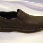 Men’s CLARKS HOMMES DARK BROWN LEATHER LOAFER 62181 SLIP ON US 9.5
