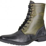 NEW! MENS DIESEL DRESS – CASUAL BOOTS “BOA VISTA DOT” / BLACK-OLIVE / SIZE 10